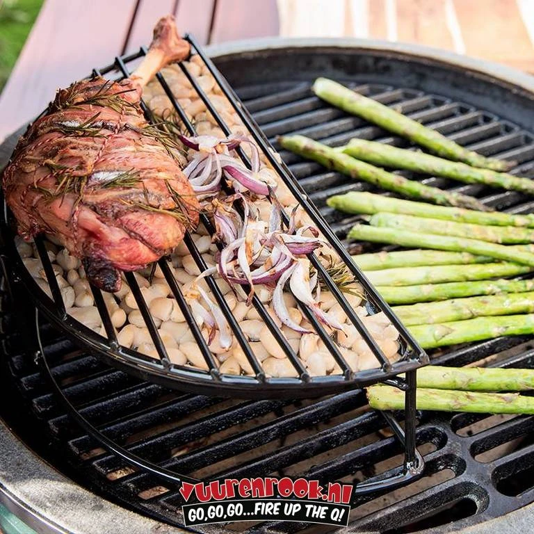 Big Green Egg Half Moon Grill Verhoger Medium / Small / Minimax 2 Big Green Egg Half Moon Grill Verhoger Medium / Small / Minimax - Afbeelding 2